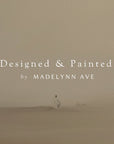 text 'designed & painted by madelynn ave' on a beige background