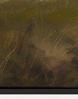 textured green surface with brush strokes.