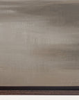 abstract painting with brown and beige tones on a textured surface