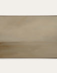 rectangular mirror with a gold frame on a white background