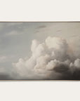 framed artwork of a cloud in a gray sky