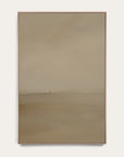 beige wall-mounted cabinet with a mirror on a white background