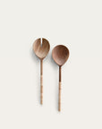 Wood and Bamboo Salad Servers