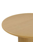 Natural Oak Wood Round Dining Table