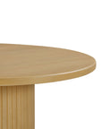Natural Oak Wood Round Dining Table