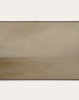 rectangular mirror with a gold frame on a white background