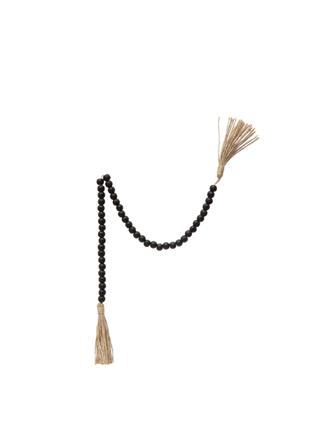 Black Wooden Bead Garland