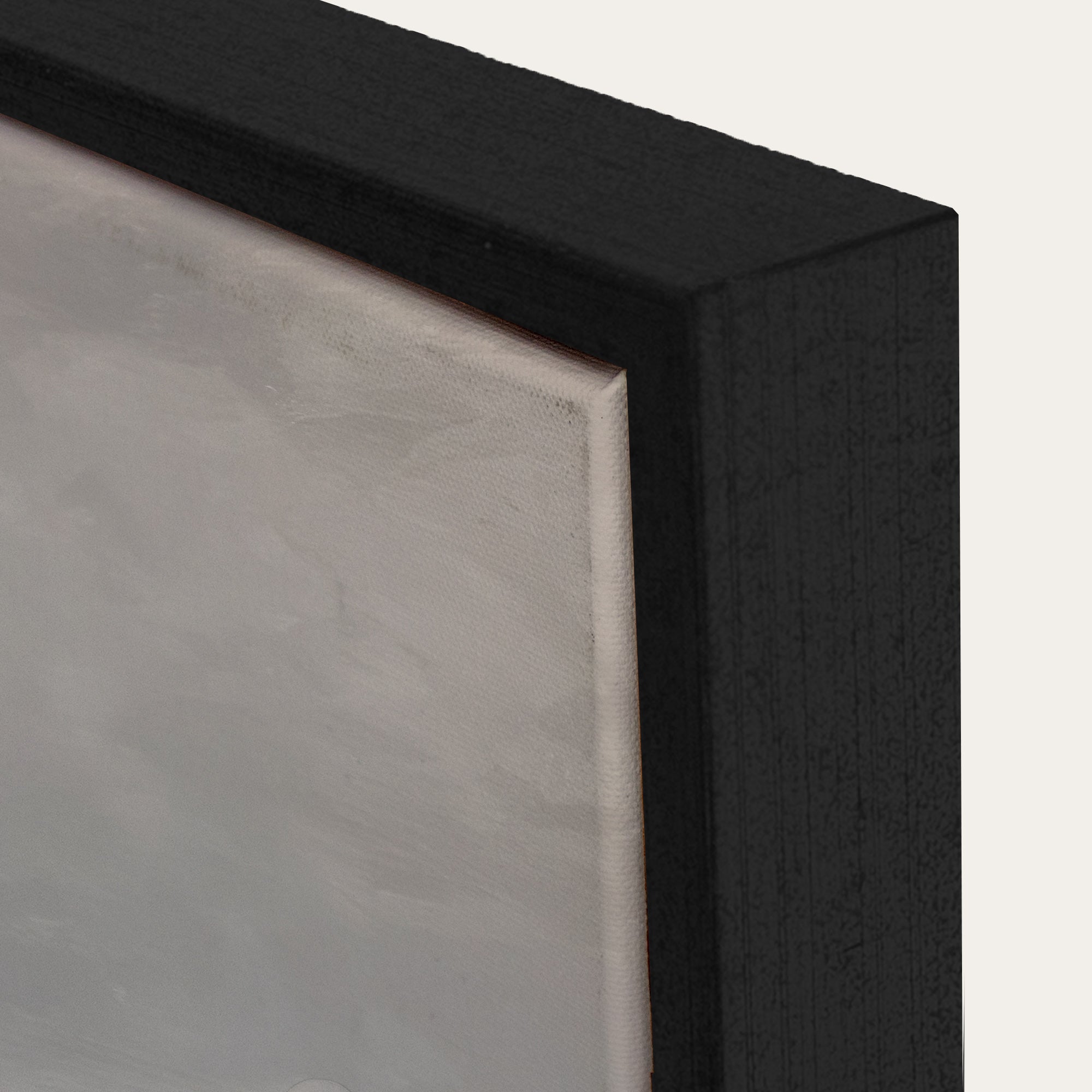 Close-up of a black framed gray background. 