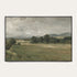 Framed painting of a landscape with a figure walking on a path. #Black