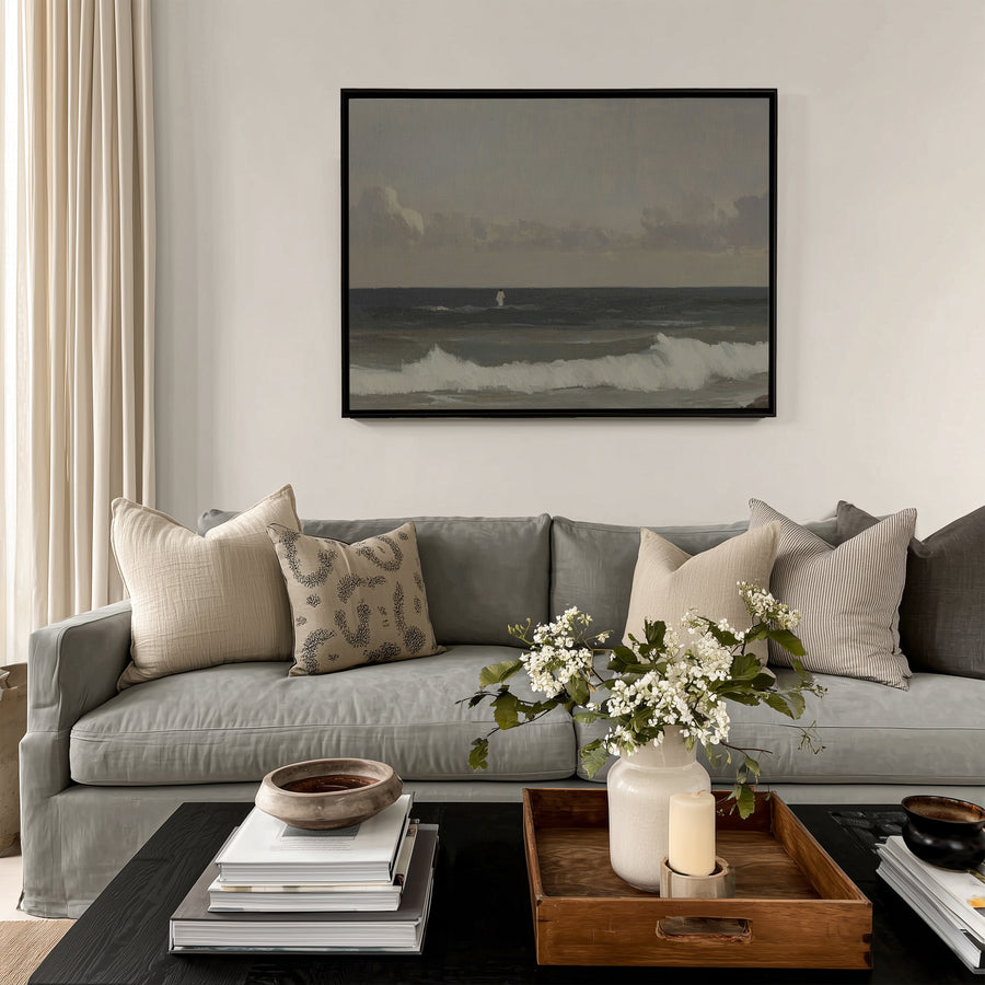 Shown in a Floater Black Frame in size 40x30