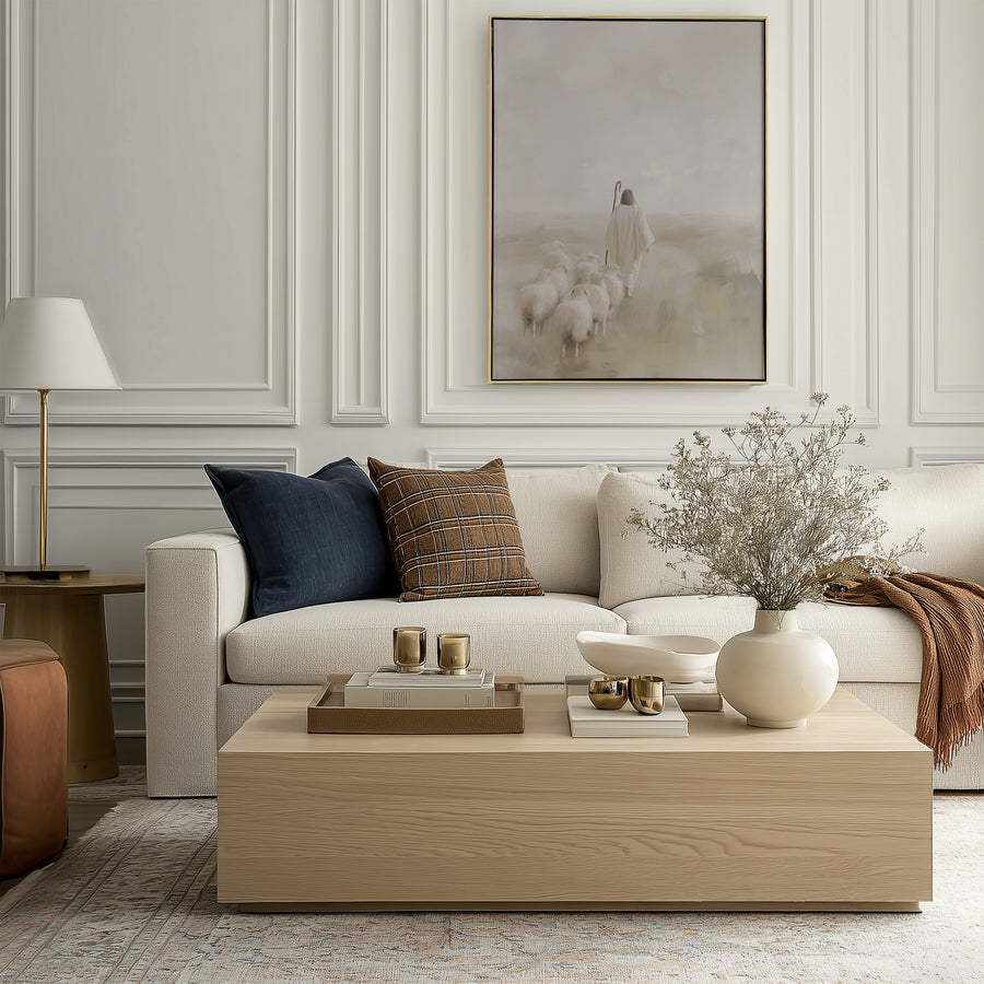 Shown in a floater Gold frame in size 30x40