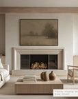 modern living room with fireplace, artwork, and furniture. __lifestyleimage