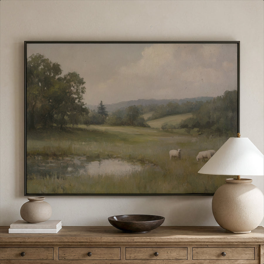 Shown in a Floater Black Frame in size 48x36
