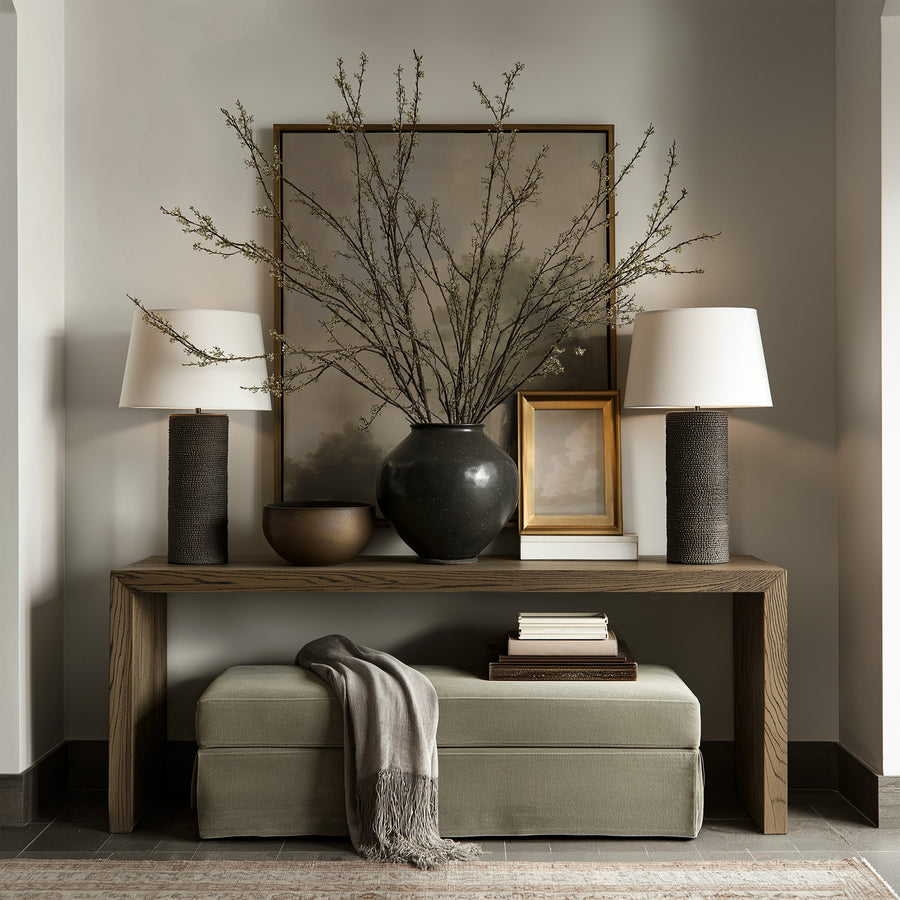 Shown in a floater Walnut frame in size 36x48