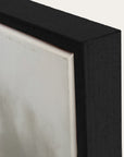 close-up of a black framed corner. 
