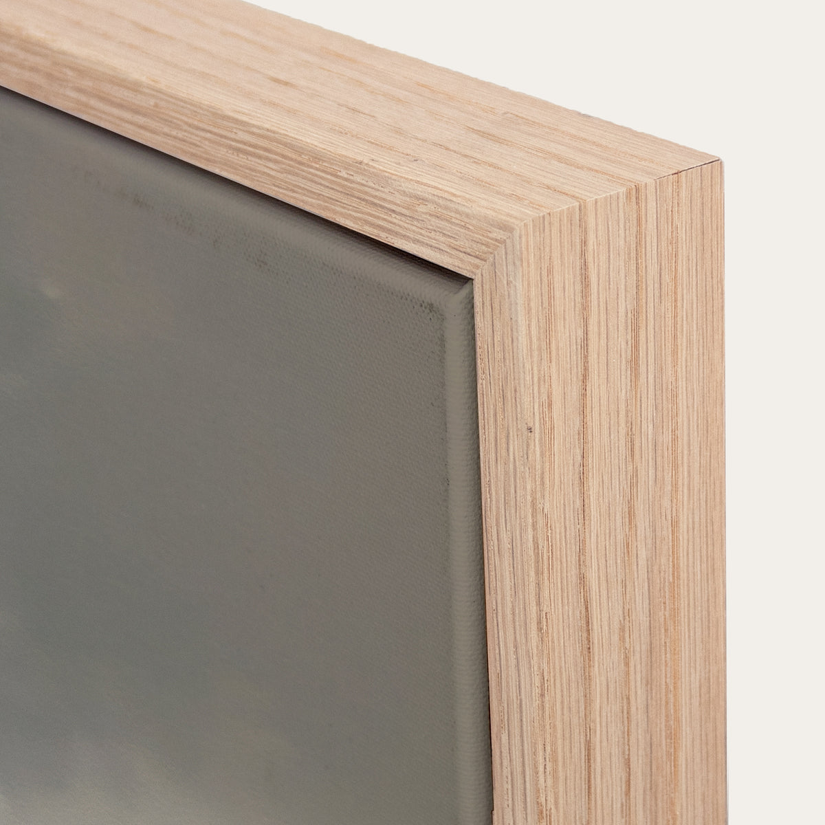 Close-up of a wooden frame corner on a white background 