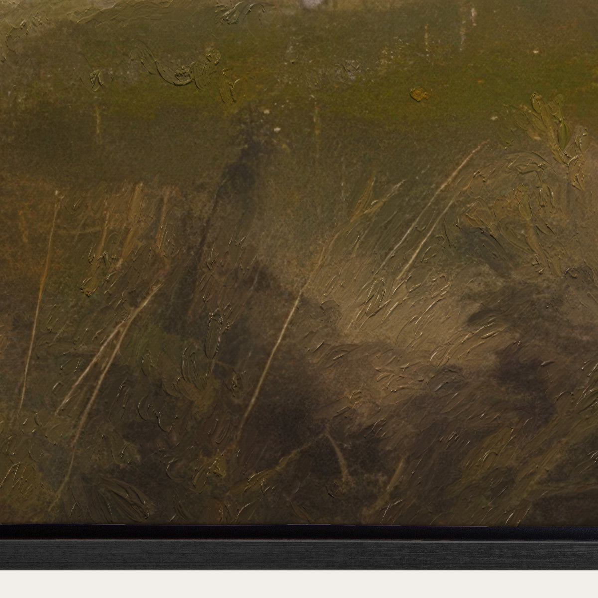 Textured green surface with brush strokes. 