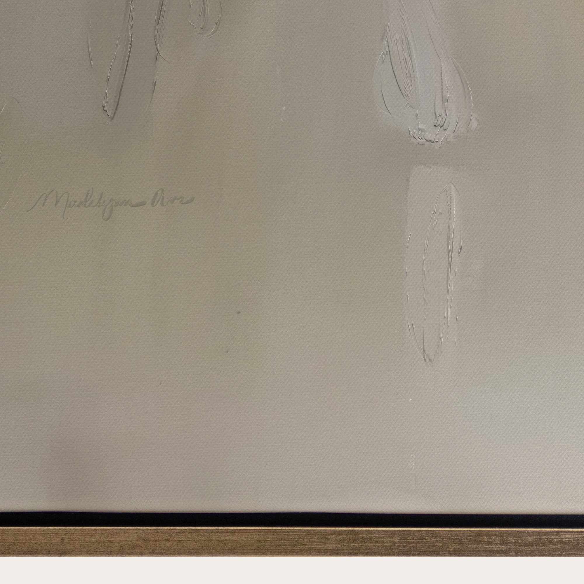 Abstract art with textured brush strokes on a beige background 