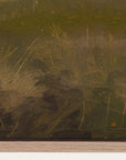 close-up of a textured green surface with brush strokes. 