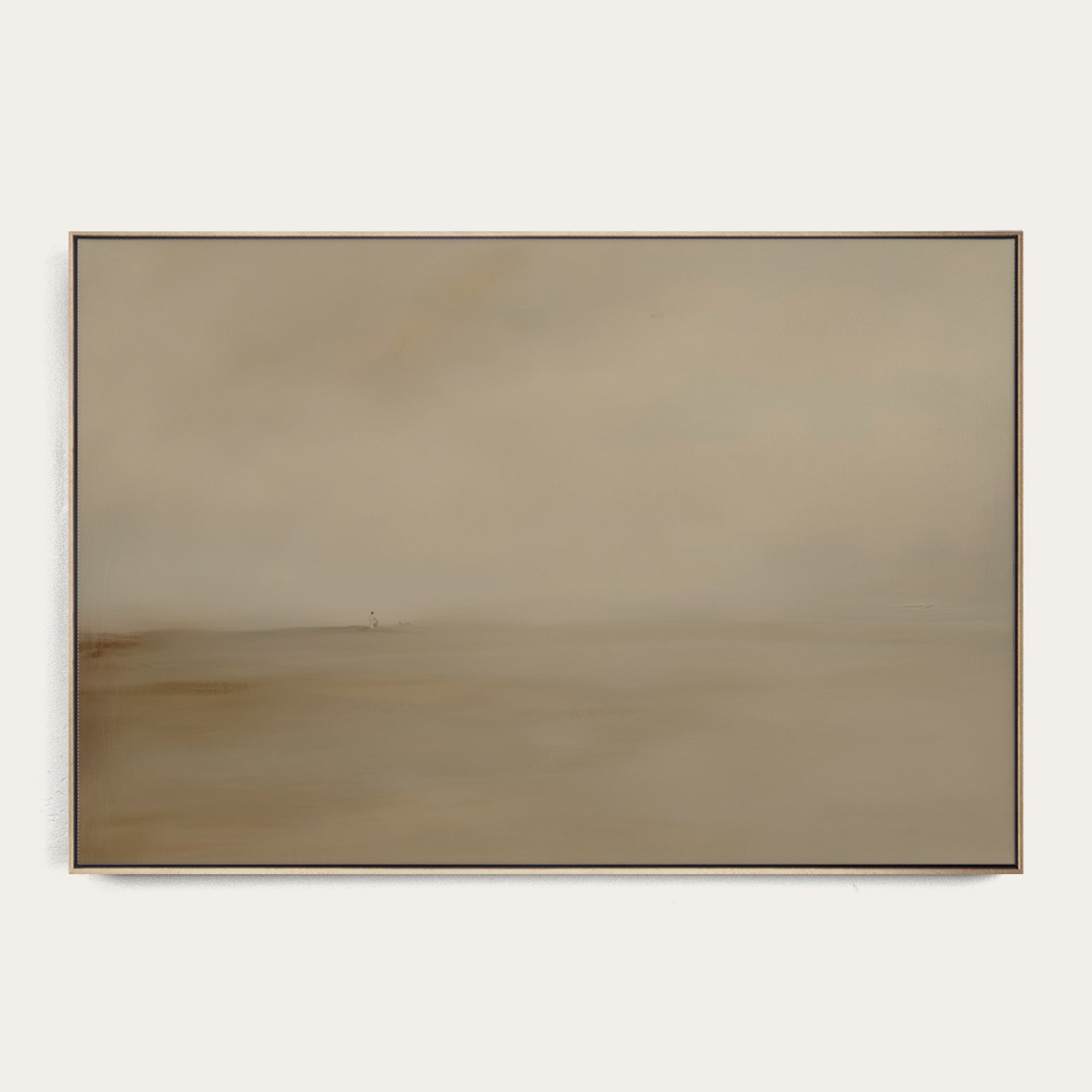 Rectangular mirror with a gold frame on a white background 