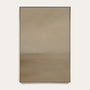Rectangular mirror with a gold frame on a white wall #Gold