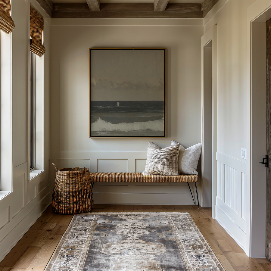 Shown in a floater Oak frame in size 30x40