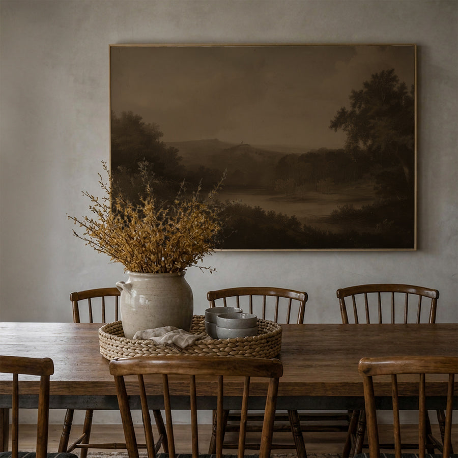 Shown in a Floater Oak Frame in size 60x40