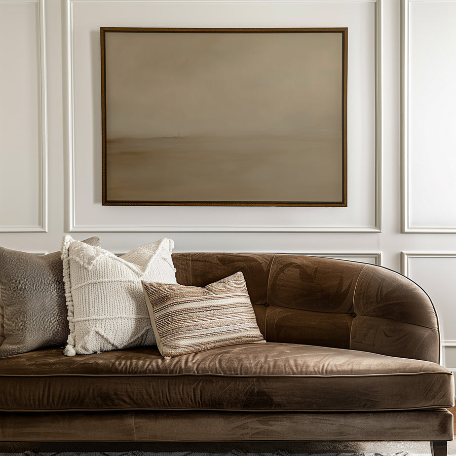 Shown in a Floater Walnut Frame in size 40x30