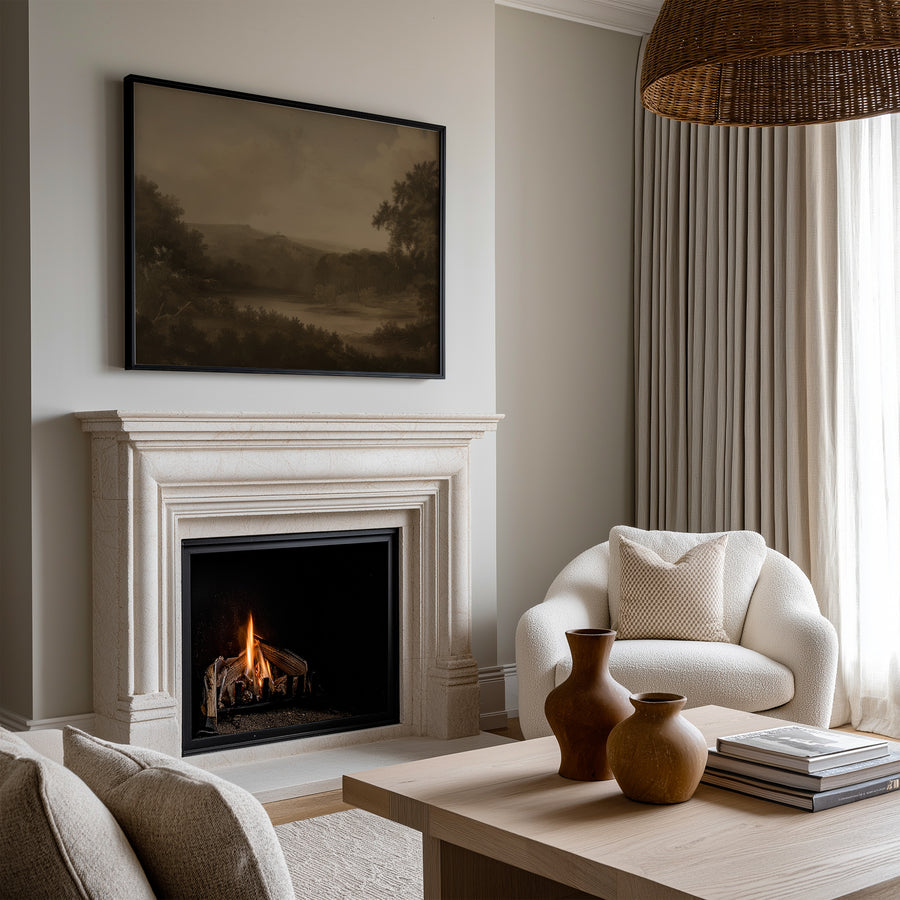 Shown in a Floater Black Frame in size 40x30
