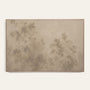 A framed wall art print featuring a soft, muted landscape of trees in warm beige and taupe tones, displayed against a clean off-white wall. #Oak