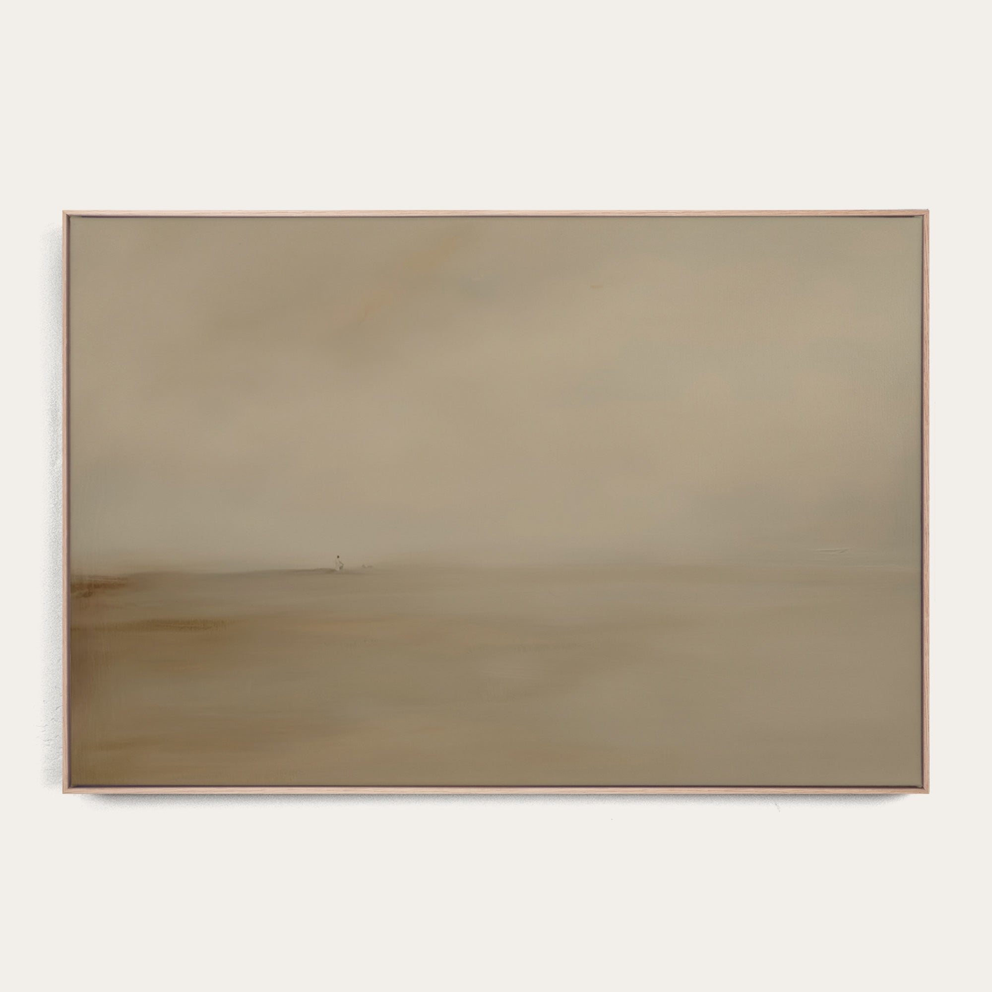 Rectangular mirror with a gold frame on a white background 