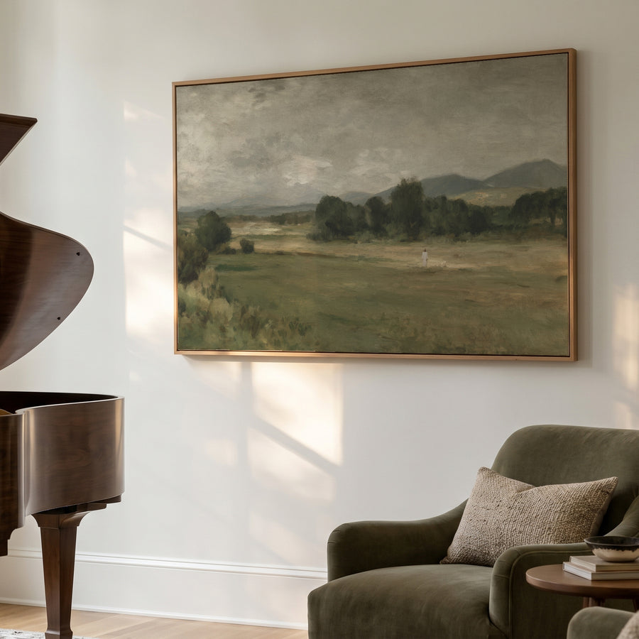 Shown in a floater Oak frame in size 60x40