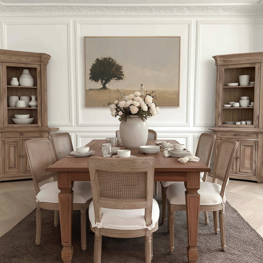 Shown in a Floater Oak frame in size 48x36