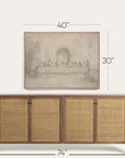 furniture piece with dimensions displayed above it on a white background 