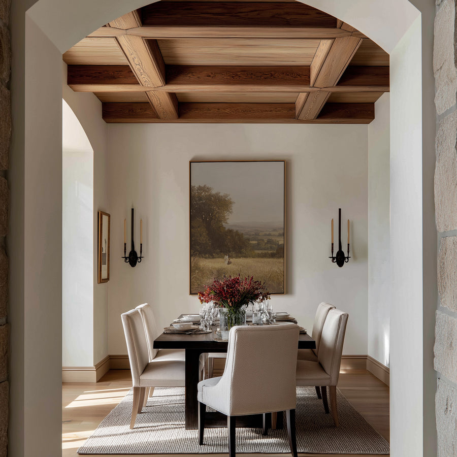 Shown in a floater Oak frame in size 60x40