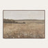 Framed landscape painting of a field with trees and sky. #Walnut