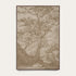 A framed landscape art print featuring a detailed sepia-toned sketch of a tree, rocks, and distant hills, presented on a light off-white background. #Walnut
